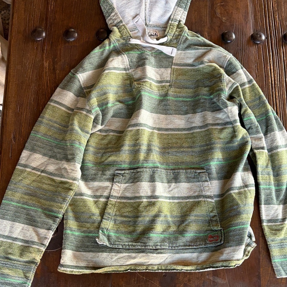 Woolrich Olive and Beige Patterned Hoodie